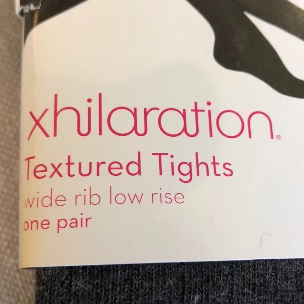 Gray Heather Wide Rib Tights Medium/Tall NEW!